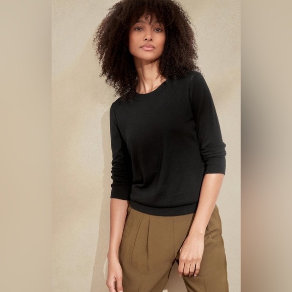 Banana Republic Extra Fine Merino Wool Crew/Scoop Neck Sweater Size XL - Picture 1 of 11